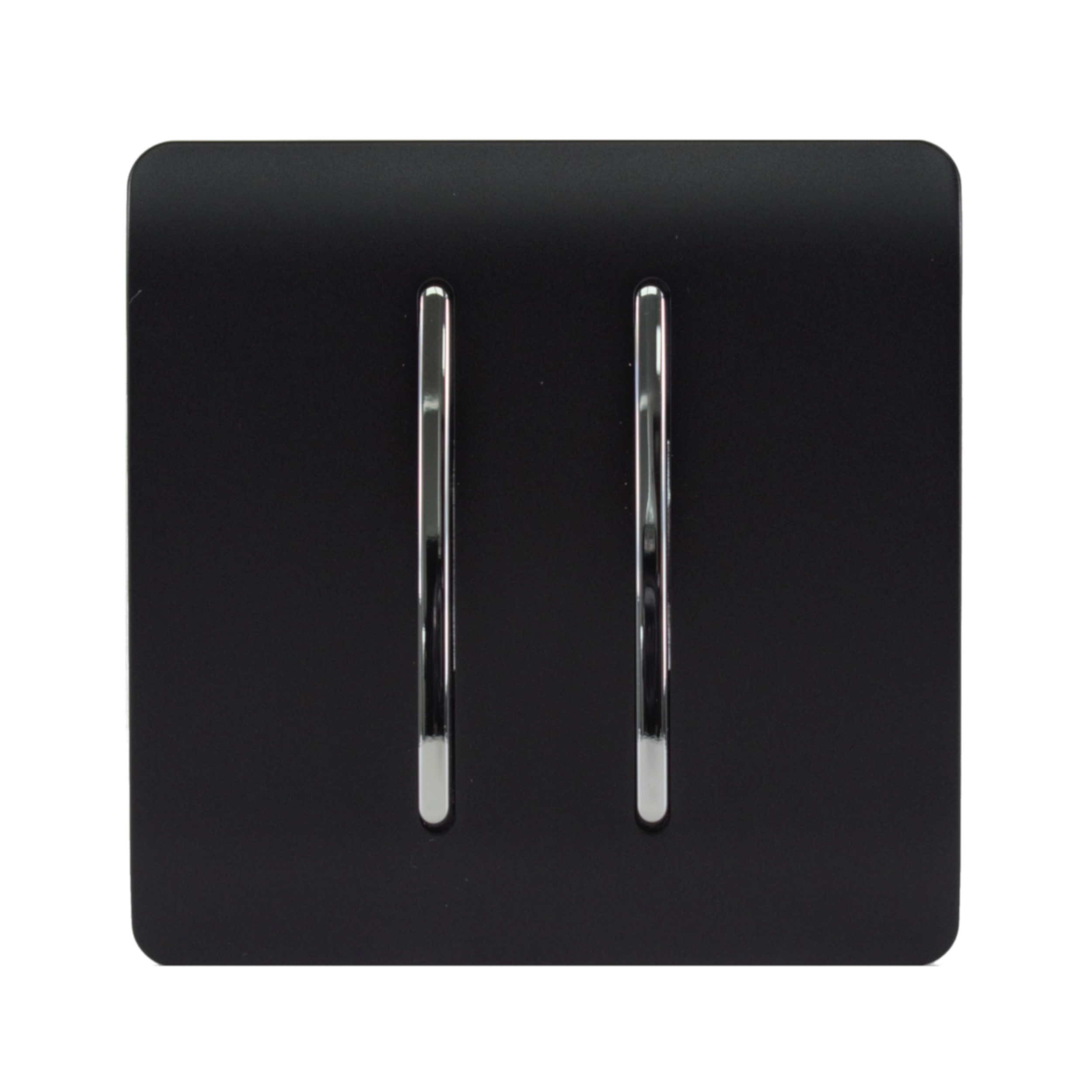 ART-SSR2MBK  2 Gang Retractive Home Auto.Switch Matt Black